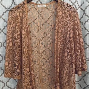 Lace Peach Cardigan